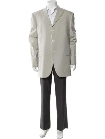 Pre-owned Burberry Striped Blazer In Neutral