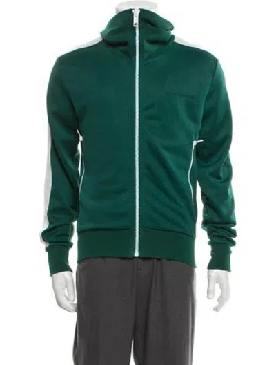 Pre-owned Burberry Striped Bomber Jacket In Green