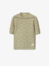 BURBERRY Striped Cotton Blend Top