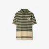 Burberry Striped Cotton Polo Shirt