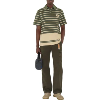 BURBERRY BURBERRY STRIPED COTTON POLO SHIRT