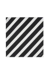 Burberry Striped Cotton Scarf In Monochrome