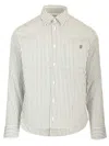 Burberry Shirt Striped Pattern Collar Button-down In White
