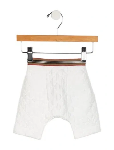 Pre-owned Burberry Babies' Striped Cotton Shorts W/ Tags In White