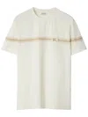 Burberry Men's Striped Cotton T-shirt In White