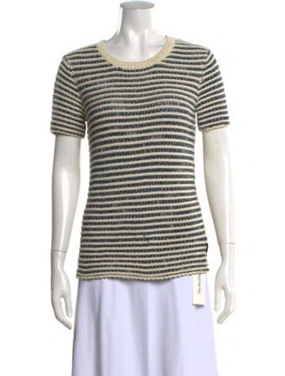 Pre-owned Burberry Striped Crew Neck Sweater In Neutrals