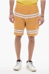 BURBERRY STRIPED CROCHET SHORTS WITH ELASTIC WAISTBAND