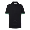 Burberry Striped-cuffs Short Sleeved Cotton Polo Shirt
