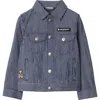 Burberry Striped Bomber Jacket In Blue
