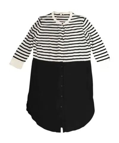 Burberry Striped Dress In Black