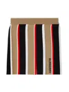 Burberry Amelia Icon Stripe Wool Skirt In Neutrals