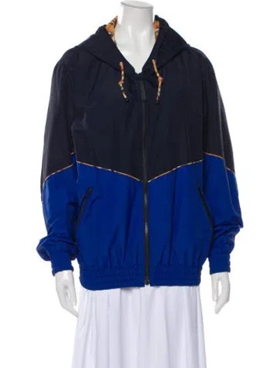 Pre-owned Burberry Striped Jacket In Blue