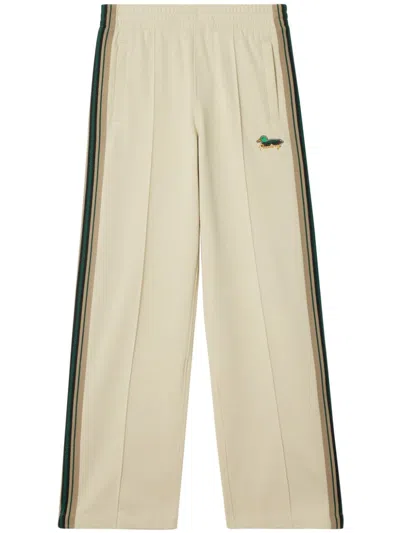Burberry Striped Jersey Track Pants In Neutrals