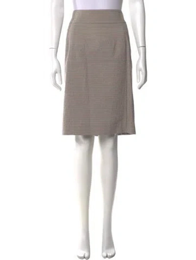 Pre-owned Burberry Striped Knee-length Skirt In Gray