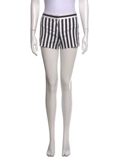 Pre-owned Burberry Striped Mini Shorts In Neutrals