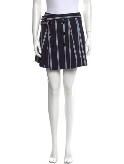 Pre-owned Burberry Striped Mini Skirt In Multi