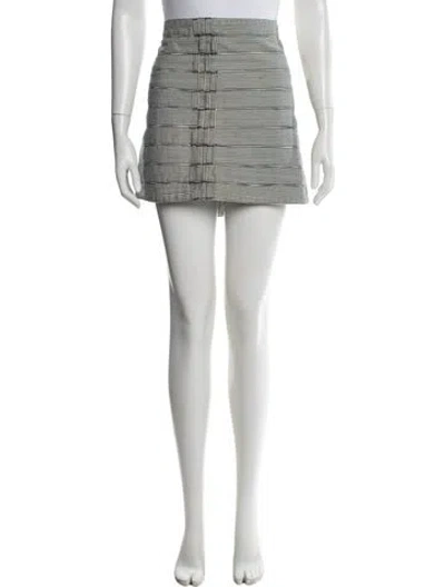 Pre-owned Burberry Striped Mini Skirt In Neutral