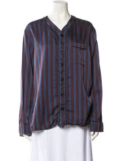 Pre-owned Burberry Striped Pajamas In Blue