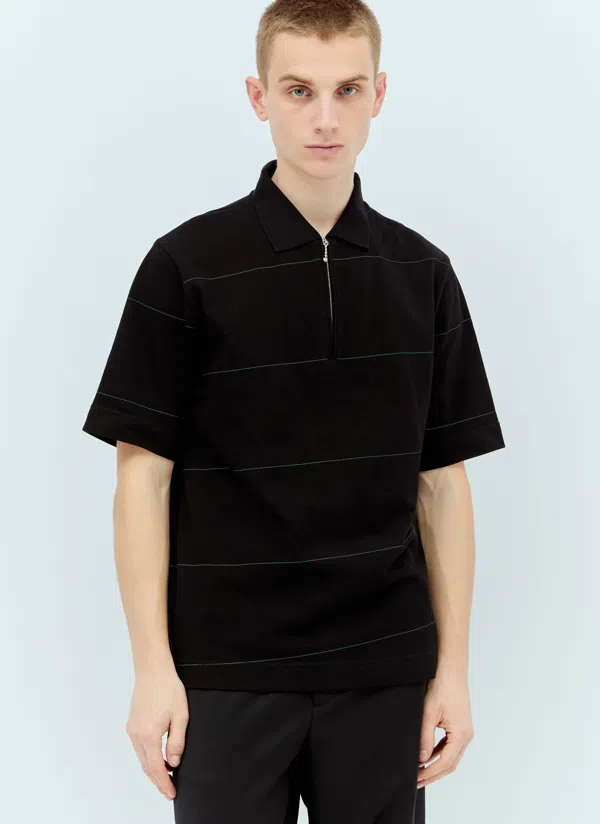 Burberry Black Striped Polo