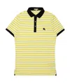 Burberry Striped Polo Shirt In Yellow