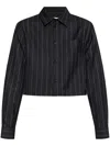 Burberry Striped Shirt In Black