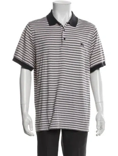 Pre-owned Burberry Striped Short Sleeve Shirt In Gray