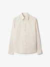 Burberry Striped Silk Shirt In Clam