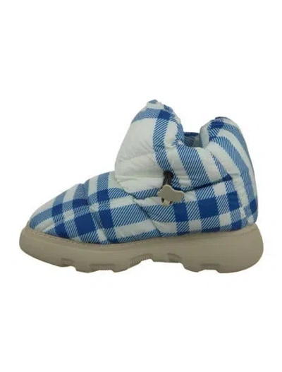 Pre-owned Burberry Striped Snow Boots W/ Tags In Blue