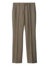 Burberry Striped Straight Trousers In Gray