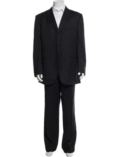 Pre-owned Burberry Striped Two-piece Suit In Blue