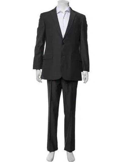 Pre-owned Burberry Striped Two-piece Suit In Gray