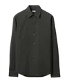 Burberry Man Shirt Charcoal Size M Wool In Black