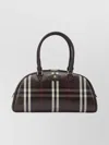 Burberry Structured Check Pattern Crossbody Bag In Multi