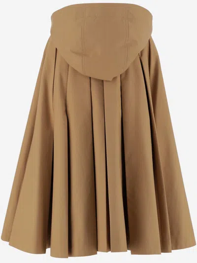 Burberry Structured Cotton Cape In Beige