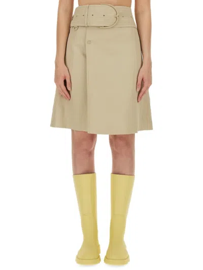Burberry Structured Trench Skirt In Neutrals