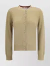 Burberry Structured Wool Cardigan Check Pattern