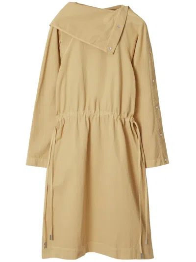 Burberry Stud-detail Folded Midi Dress In 中性色