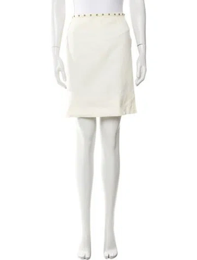 Pre-owned Burberry Studded Accents Mini Skirt In Neutral