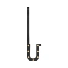 Burberry Studded Leather Alphabet U Charm In Black/light Gold
