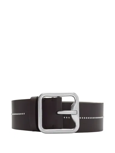 Burberry Studded Leather Belt In Black
