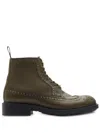 Burberry Loch Studded Wingtip Boot In Green