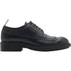 Burberry Studded Leather Loch Brogues In Trip Dark Navy
