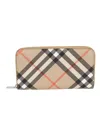 Burberry Check Zip-around Wallet