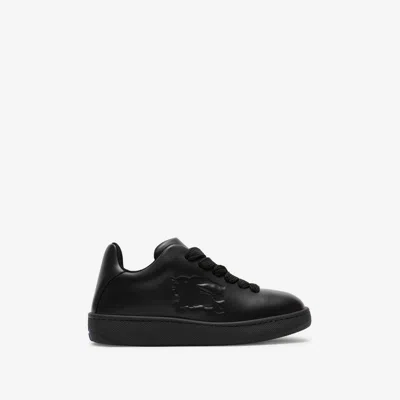 Burberry Stylish Black Leather Sneakers For Women