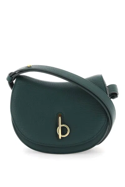 Burberry Green Rocking Horse Mini Shoulder Handbag In Burgundy