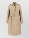 Burberry Stylish Jacket With Belted Waist And Epaulettes In Brown