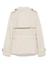 Burberry Cotton Blend Short Trench Coat