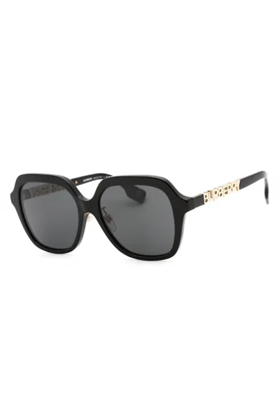 Burberry Stylish Rectangular Women's Sunglasses - Eye Width 55mm In Metallic