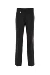 Burberry Suit Pants In Navy Blue Wool. Straight-leg Cut. Zippered Closure And Belt Clip.