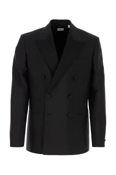 Burberry Black Wool Blend Blazer